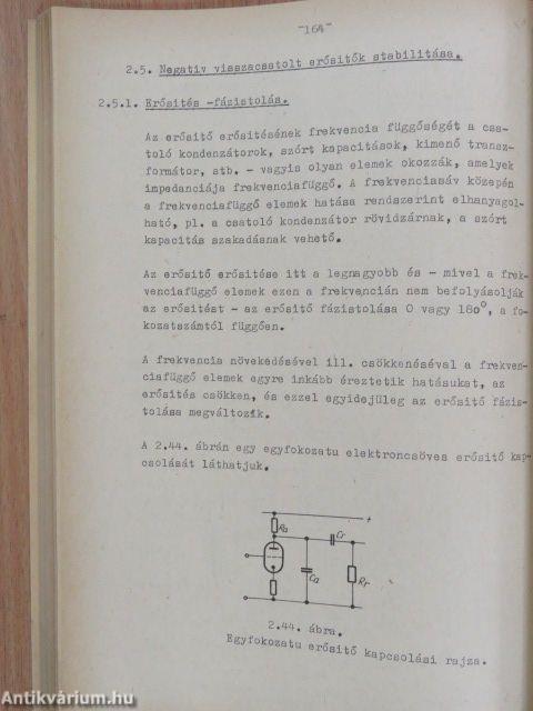Elektroncsöves és tranzisztoros áramkörök II. 