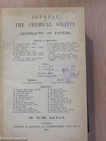 Journal of the chemical society 1921/II.