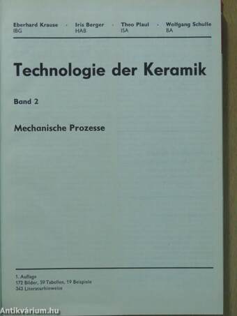 Technologie der Keramik 2.