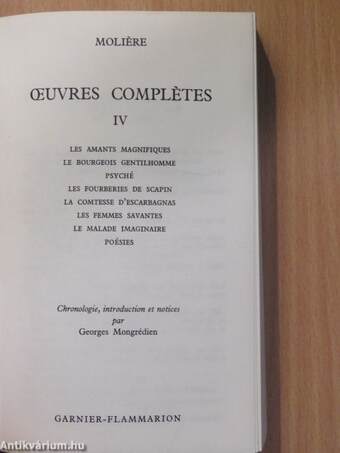 Oeuvres Complétes IV.