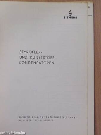 Styroflex- und Kunststoff-Kondensatoren