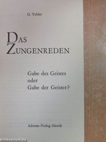 Das Zungenreden