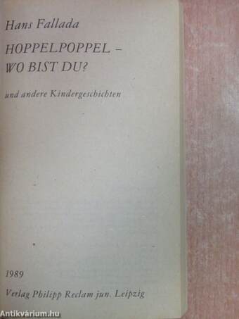 Hoppelpoppel, wo bist du?