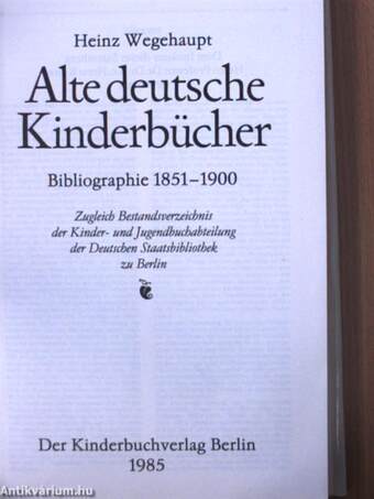 Alte deutsche Kinderbücher