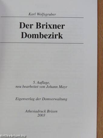 Der Brixner Dombezirk