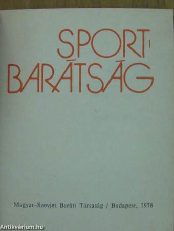 Sportbarátság (minikönyv) (számozott)/Sportbarátság (minikönyv) (számozott)/Sportbarátság (minikönyv) (számozott)