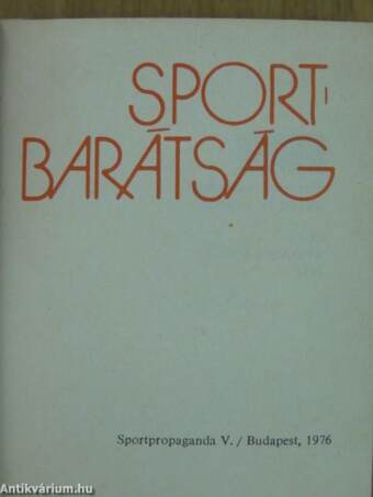 Sportbarátság (minikönyv) (számozott)/Sportbarátság (minikönyv) (számozott)/Sportbarátság (minikönyv) (számozott)