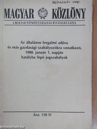 Magyar Közlöny 1987.