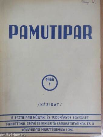 Pamutipar 1966/1-12.