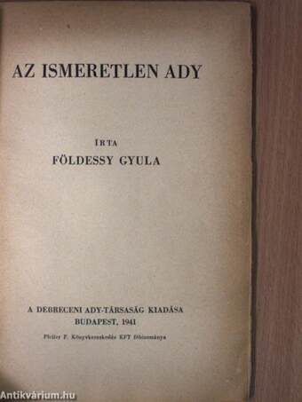 Az ismeretlen Ady