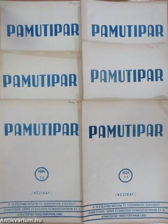 Pamutipar 1964/1-12.