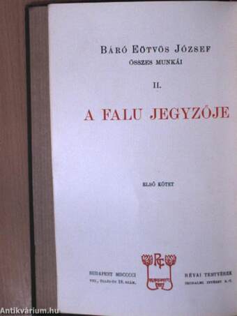 A falu jegyzője I-II.