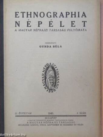Ethnographia - Népélet 1940/3.