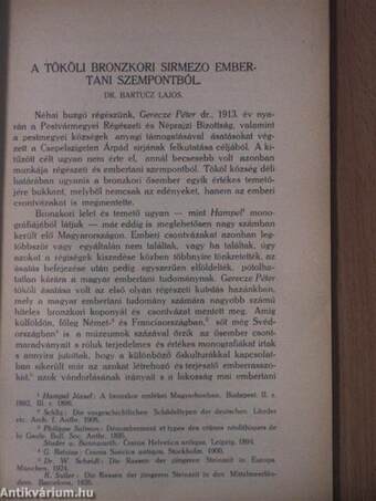 Antropológiai Füzetek 1928/1-3.