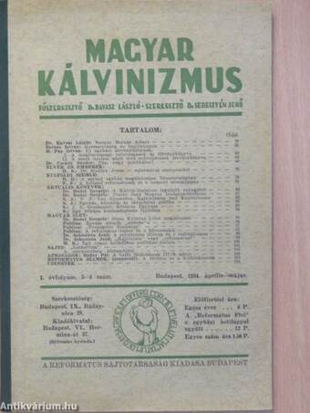 Magyar Kálvinizmus 1934. április-május