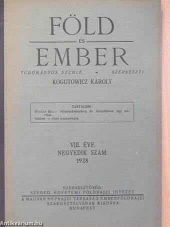 Föld és Ember 1928/4.