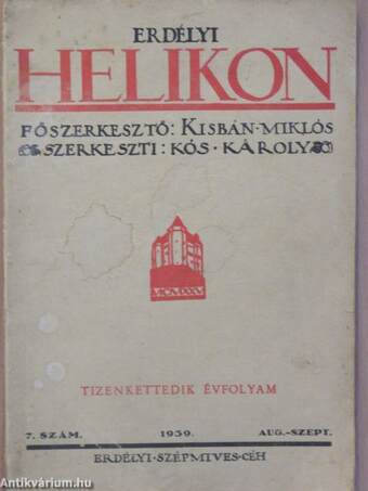 Erdélyi Helikon 1939. augusztus-szeptember