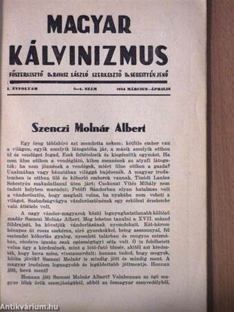 Magyar Kálvinizmus 1934. április-május