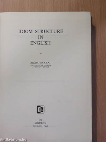 Idiom Structure in English