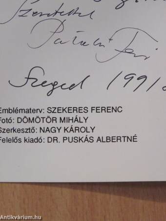 Szépmíves Tárlat '91 (dedikált példány)