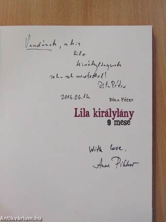 Lila királylány (dedikált példány)