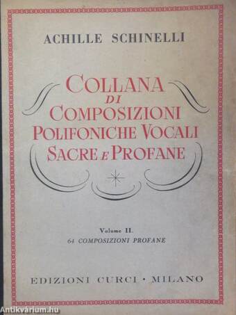 Collana di Composizioni Polifoniche Vocali Sacre e Profane II.