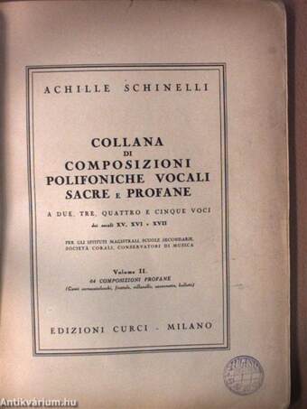 Collana di Composizioni Polifoniche Vocali Sacre e Profane II.