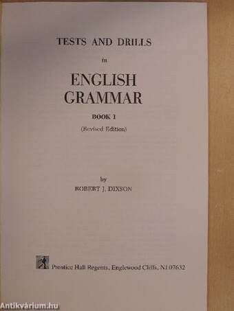 Tests and Drills in English Grammar 1