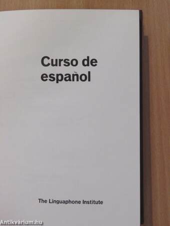 Curso de espanol - Lecciones/Ejercicios escritos/Manuel-Instructions, Notes explicatives, Vocabulaires - 4 kazettával