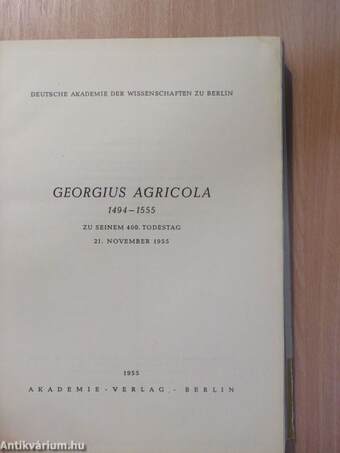 Georgius Agricola 1494-1555