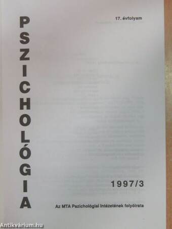 Pszichológia 1997/3.