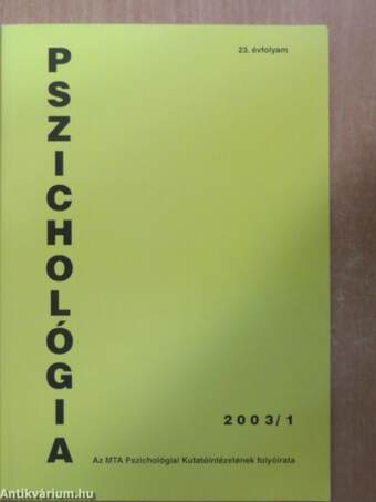 Pszichológia 2003/1.