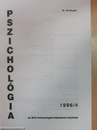 Pszichológia 1996/4.