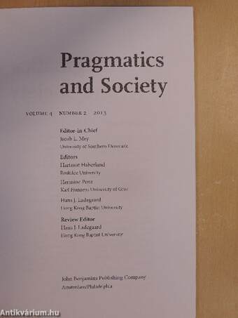 Pragmatics and Society 2/2013