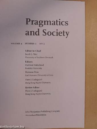 Pragmatics and Society 1/2013