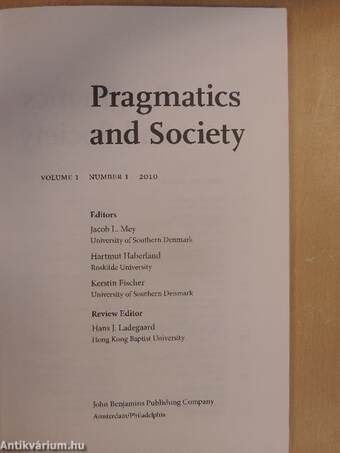 Pragmatics and Society 1/2010