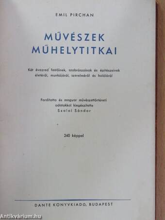 Művészek műhelytitkai