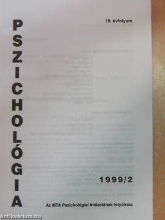 Pszichológia 1999/2.