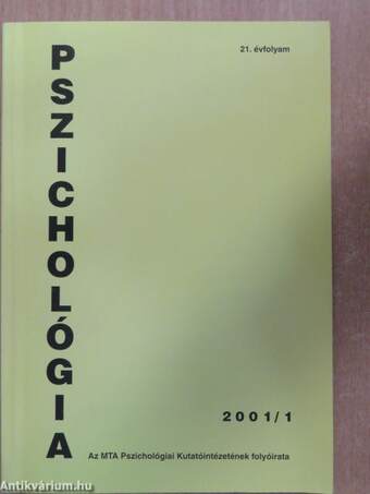 Pszichológia 2001/1.