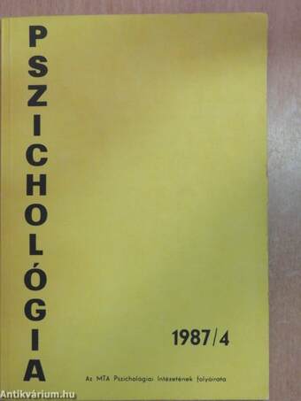 Pszichológia 1987/4.