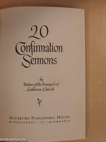 20 Confirmation Sermons