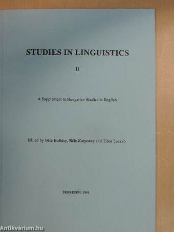 Studies in linguistics II.