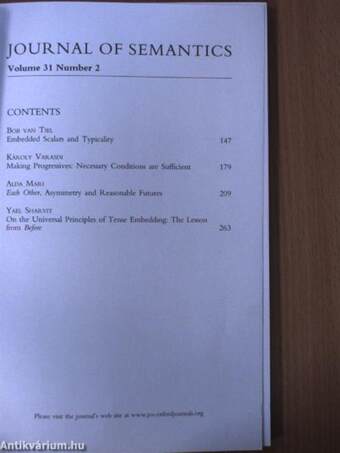 Journal of Semantics May 2014