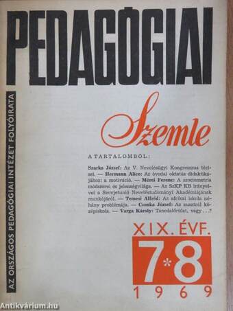 Pedagógiai Szemle 1969/7-8.