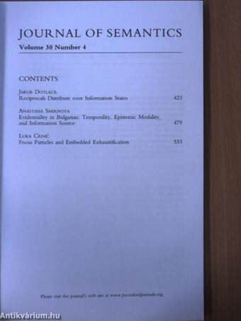 Journal of Semantics November 2013