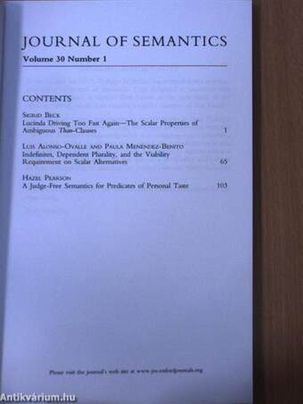 Journal of Semantics February 2013