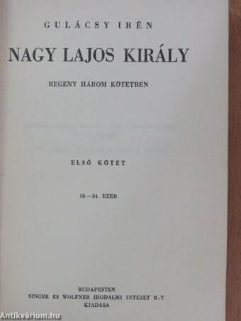 Nagy Lajos király I-III.