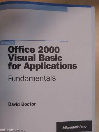 Microsoft Office 2000 Visual Basic for Applications - CD-vel