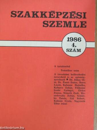 Szakképzési Szemle 1986/4.