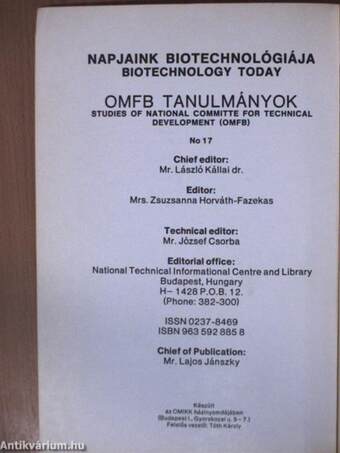 Biotechnology Today